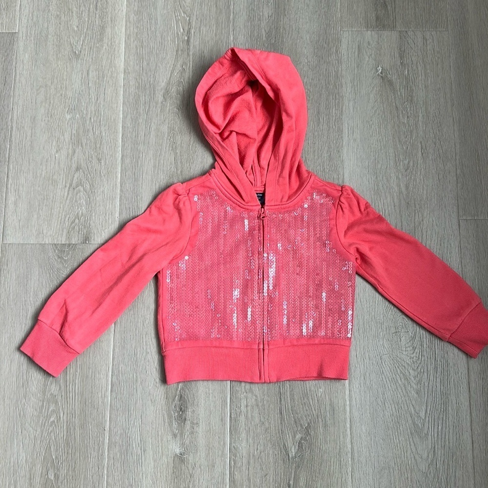 BABY GAP TODDLER SEQUIN ZIP UP HOODIE
Size 3 Years